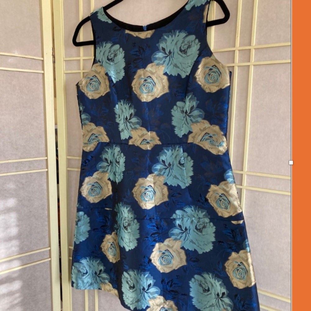 Vintage Brocade Floral Dress